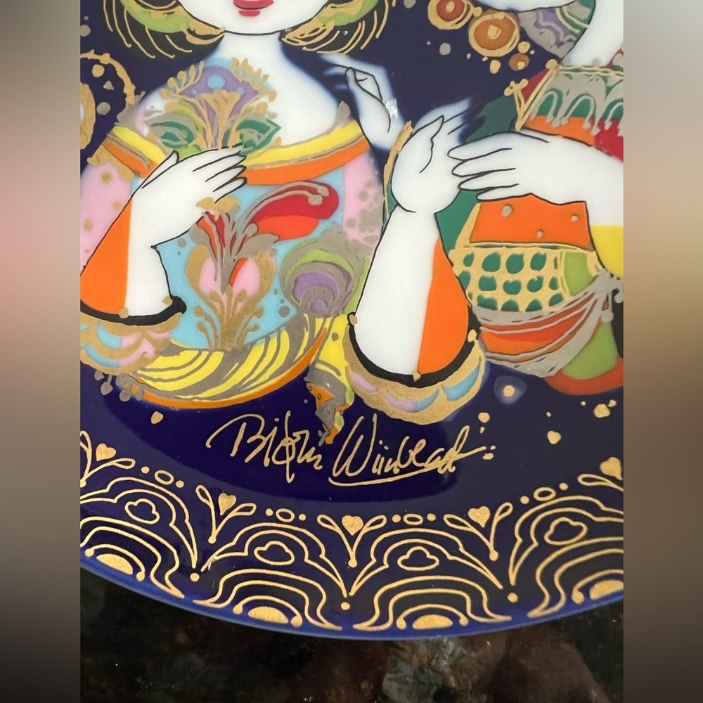 WIINBLAD FOR ROSENTHAL STUDIO-LINIE 'ALADIN' Series Decorative Plate 6.5” - Picture 3 of 4